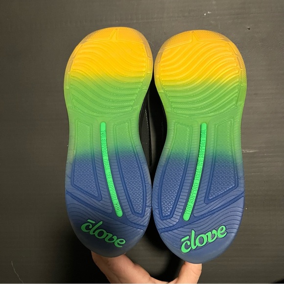 NEW Clove Shoes Men's Sneakers Work Black with Green Nursing Size 10 - Picture 5 of 6